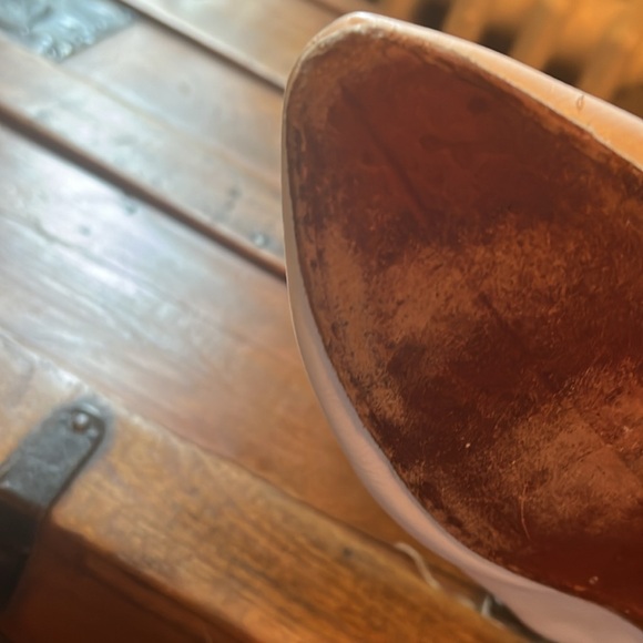 Bronze Age pointed leather white slides size 7 - 7.5 - Picture 4 of 8